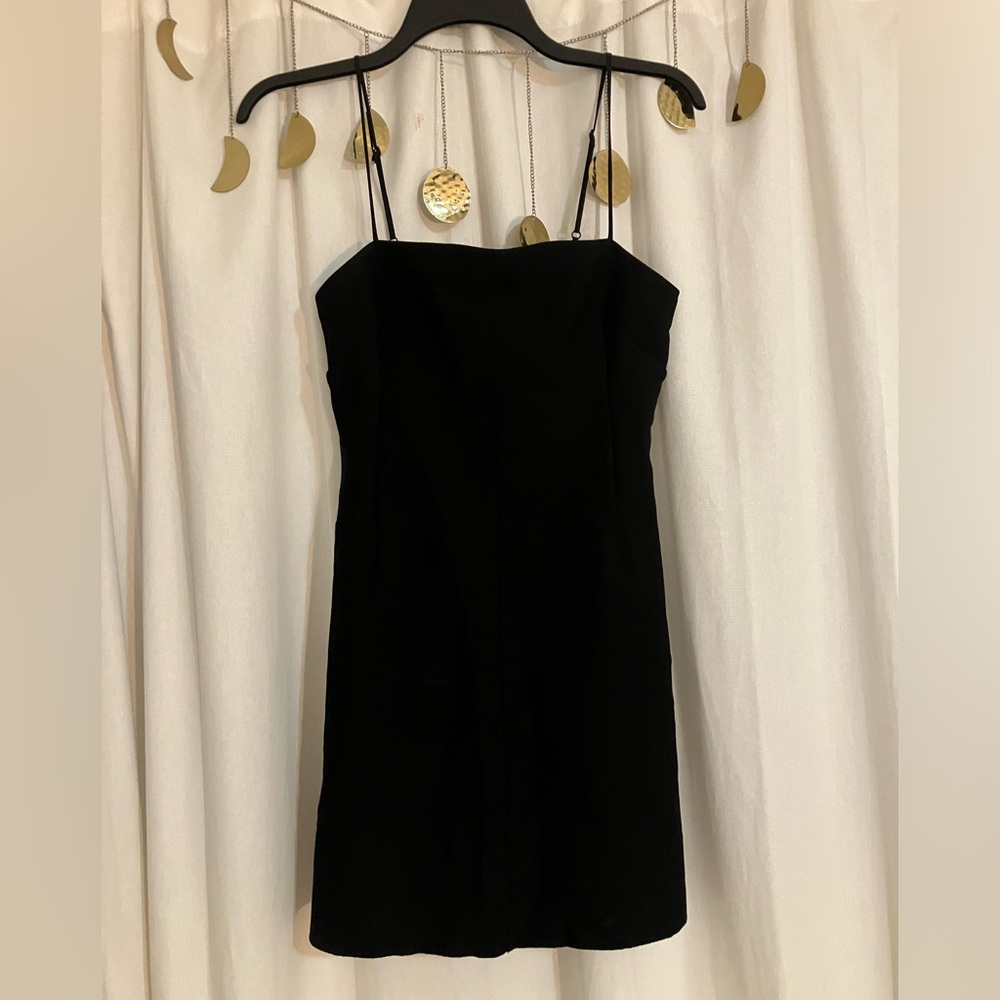 Strappy black mini dress S